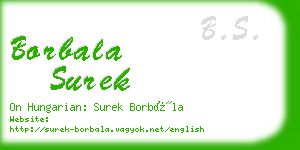 borbala surek business card